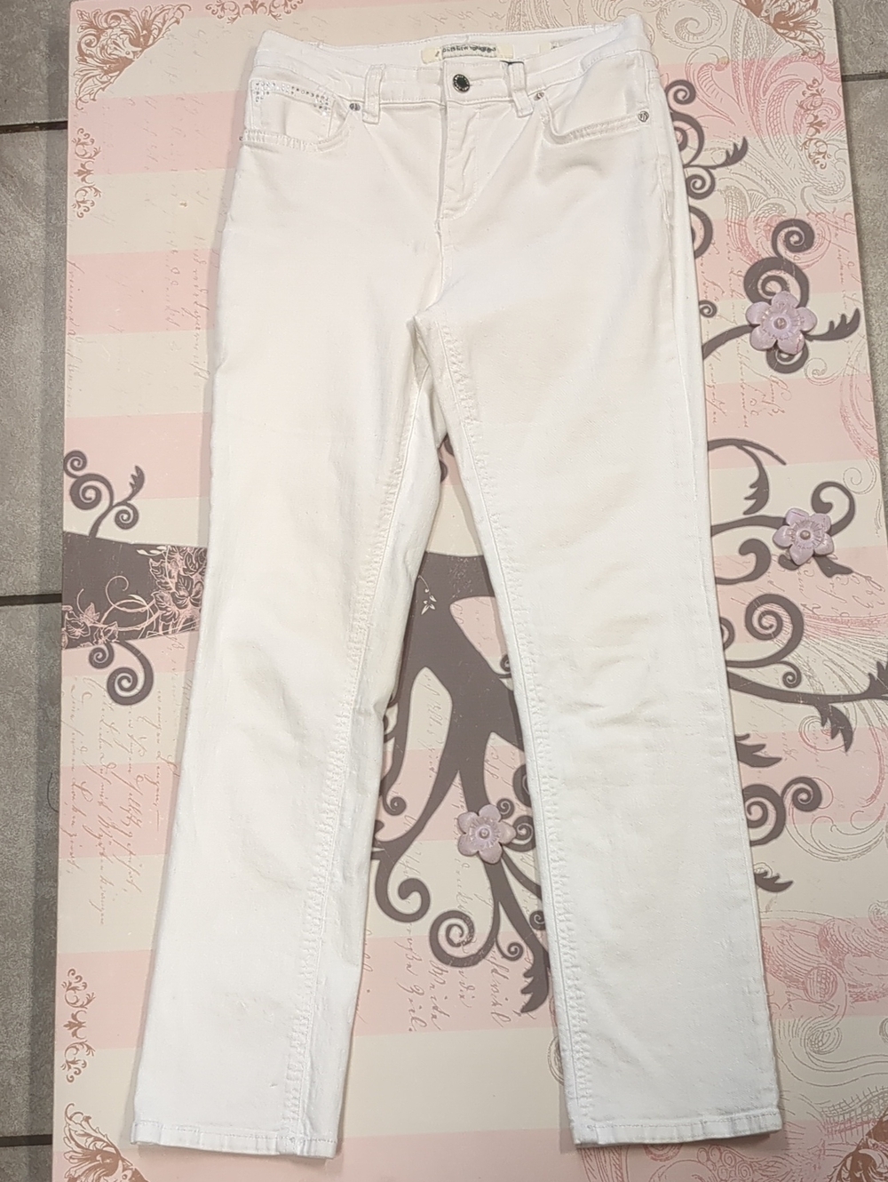 Jones New York Women’s White Skinny Jeans